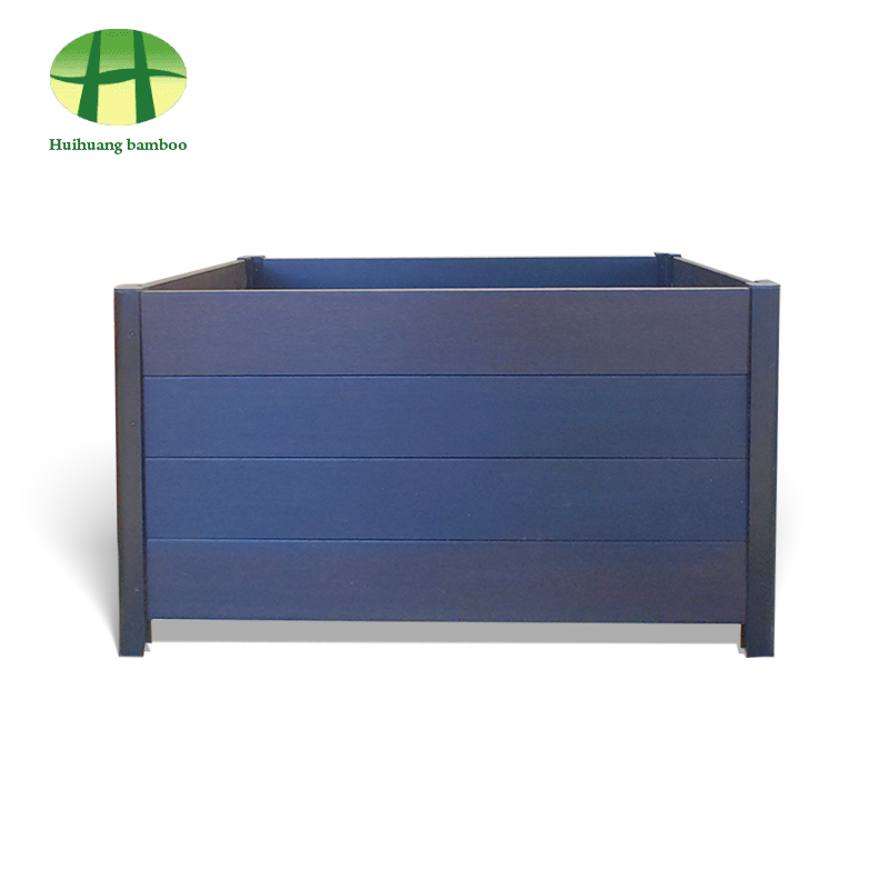 Kotak penanam kayu komposit penanam bambu tahan cuaca luar ruangan