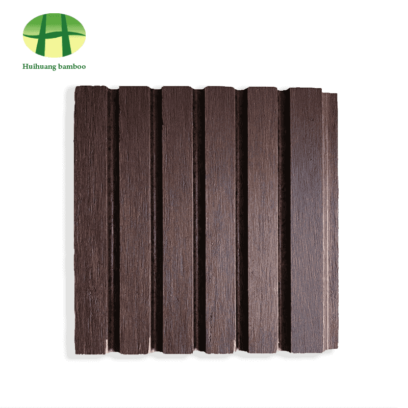 Lantai bambu alur besar