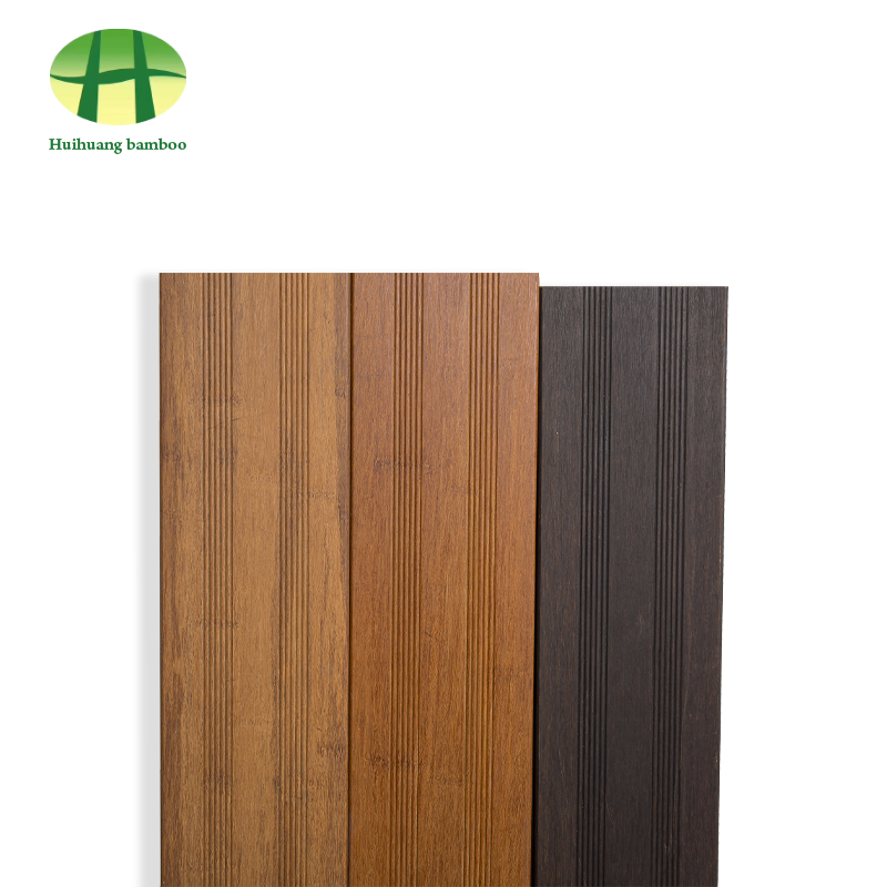 Lantai bambu garis ganda