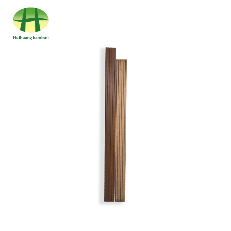 Lantai bambu alur besar